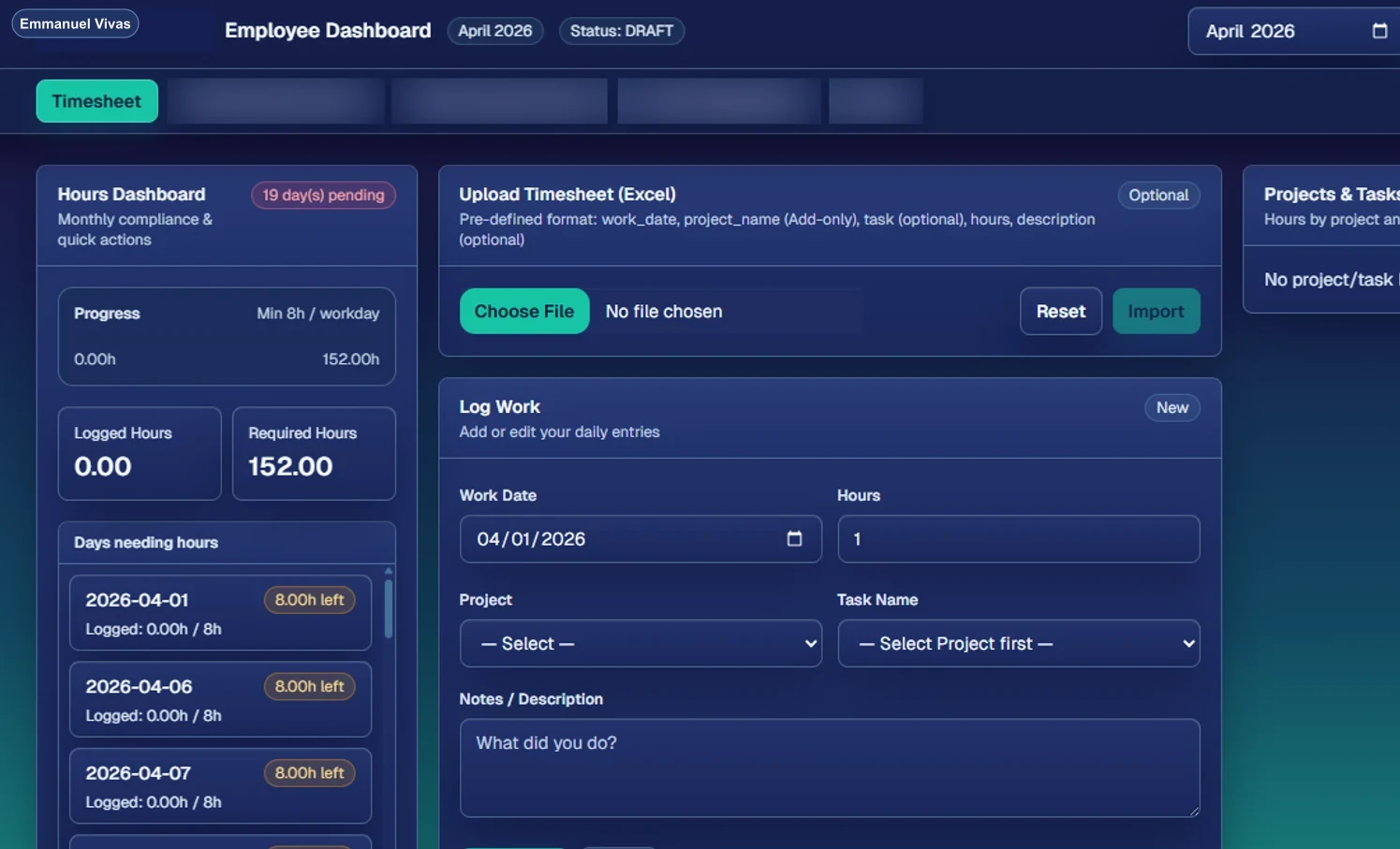 Timesheet & Workflow Approvals System